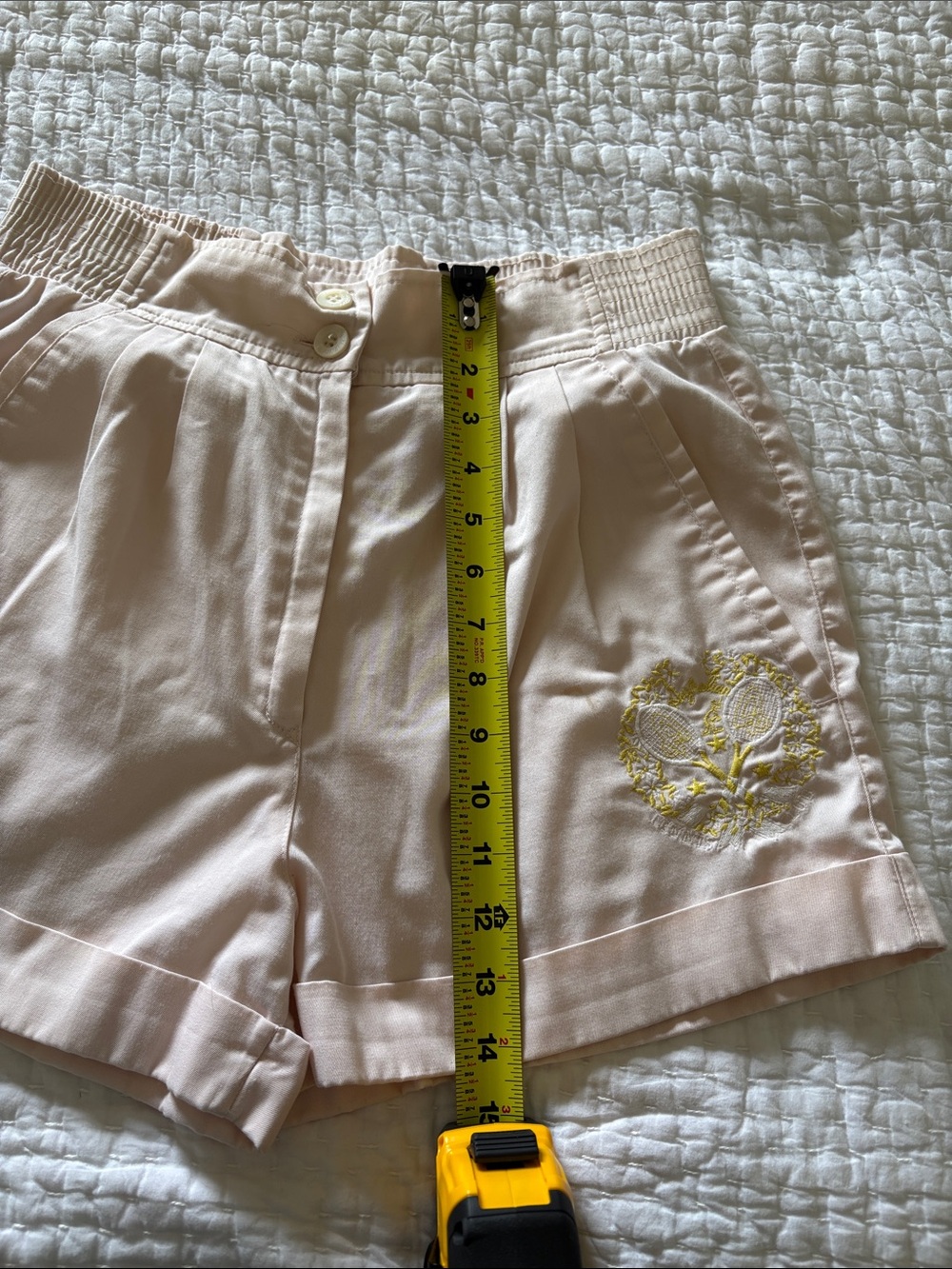 Vintage Women's Australian L’alpina Light Pink Embroidered Shorts 46 XS Stains - Picture 7 of 11